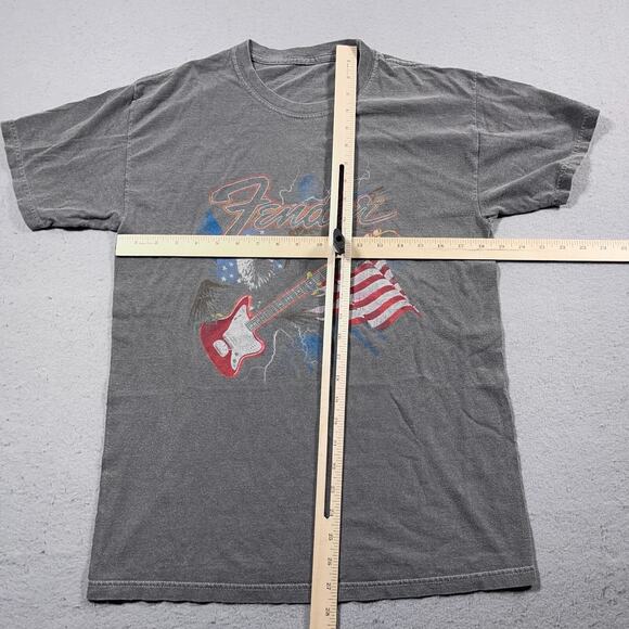 Fender‎ Shirt Men M USA Eagle Guitar American Flag Graphic Tee Rock Patriotic - Picture 4 of 8